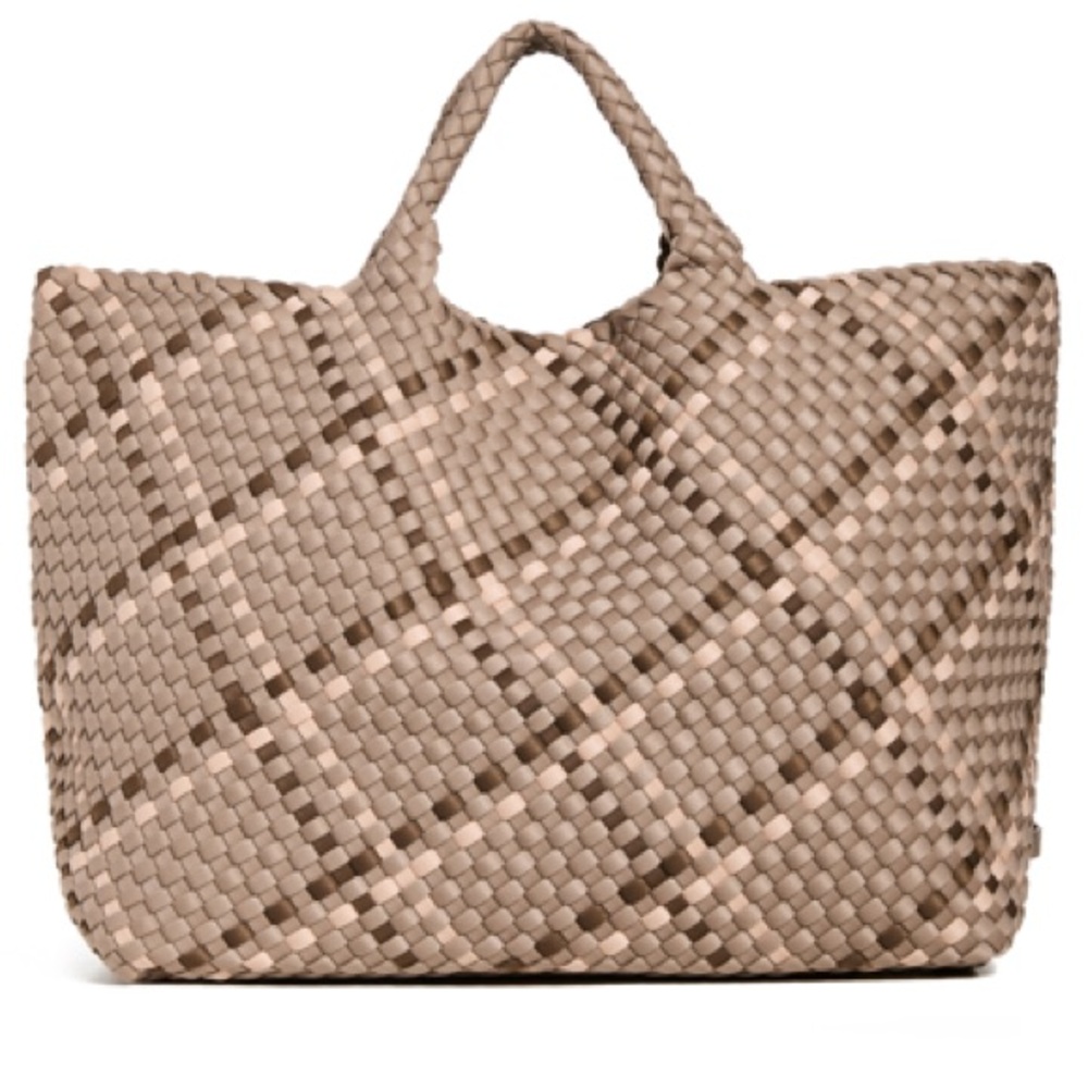 Naghedi tote bag large NWOT neoprene taupe beige St. Barths